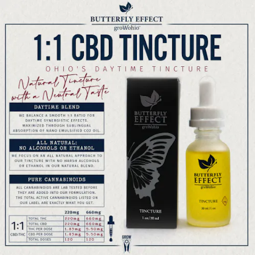 1:1 THC:CBD | Tincture | 30ml-active