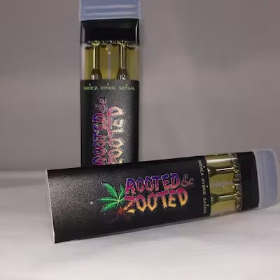 ROOTED & ZOOTED ROOTED & ZOOTED DISPOSABLE VAPE | APPLE PIE - 1G SATIVA ( + SOUR PEBBLEZ - 1G INDICA) — VAPORIZERS