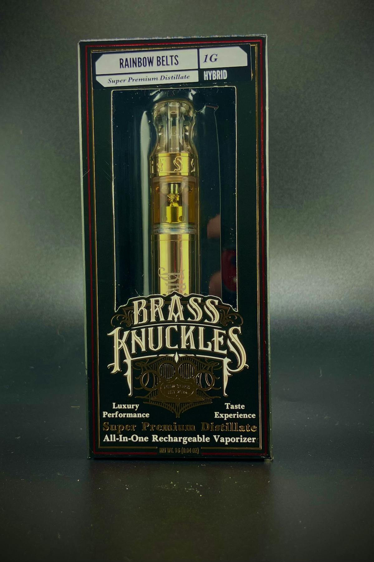 Image of Brass Knuckles – Rainbow Belts – Live Liquid Diamonds Vape AIO vape