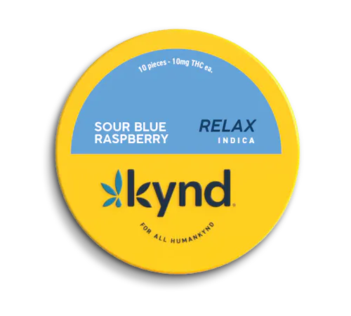 Kynd Relax Sour Blue Raspberry (I) Gummies 5mg 20pk-1