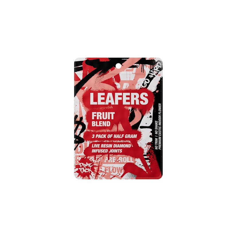 Leafers Live Resin Infused Joints : 3pk Fruit Blend