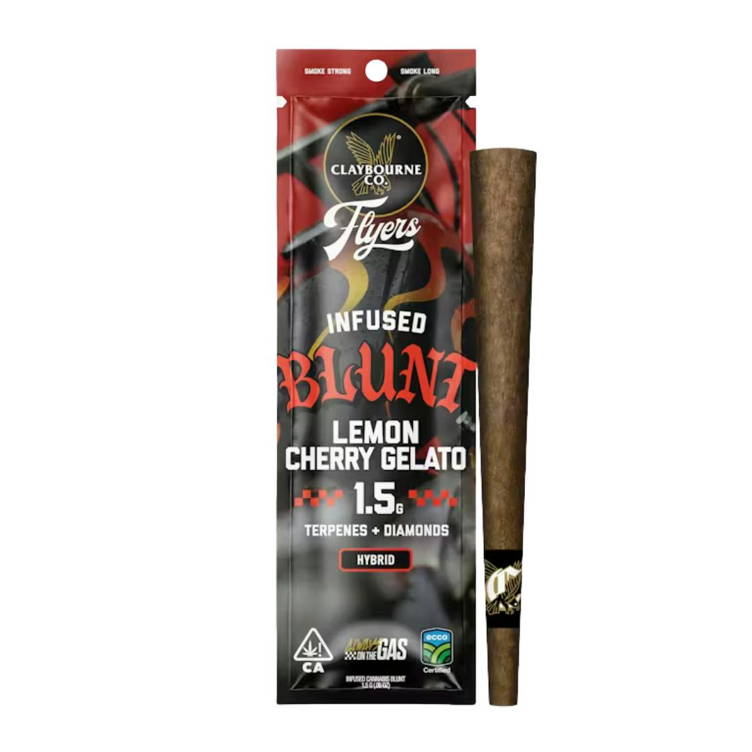LEMON CHERRY GELATO  TERPENE + DIAMOND INFUSED BLUNT
