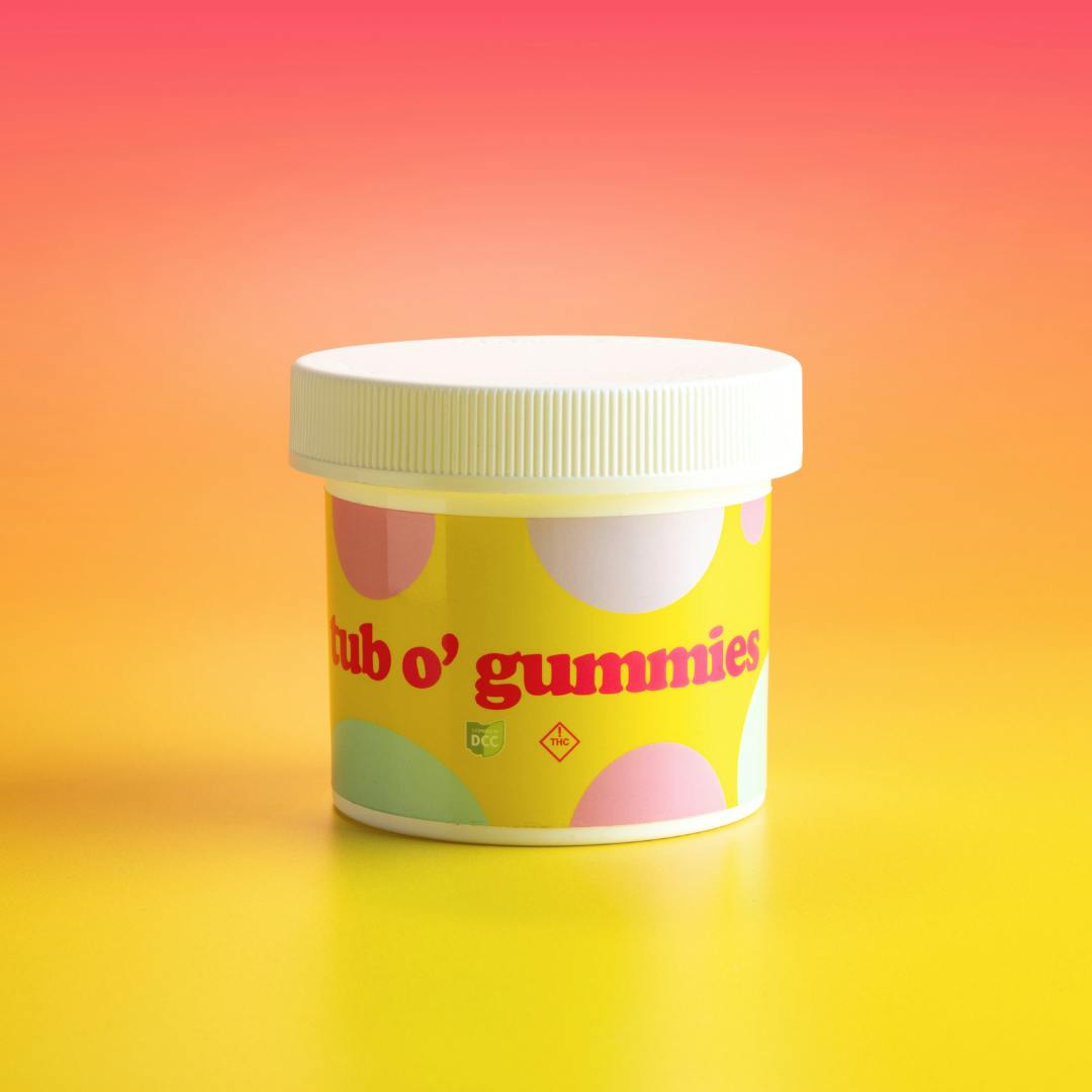 Photo of High Dose Assorted Sour Tub O’ Gummies | 25pk | 1000mg