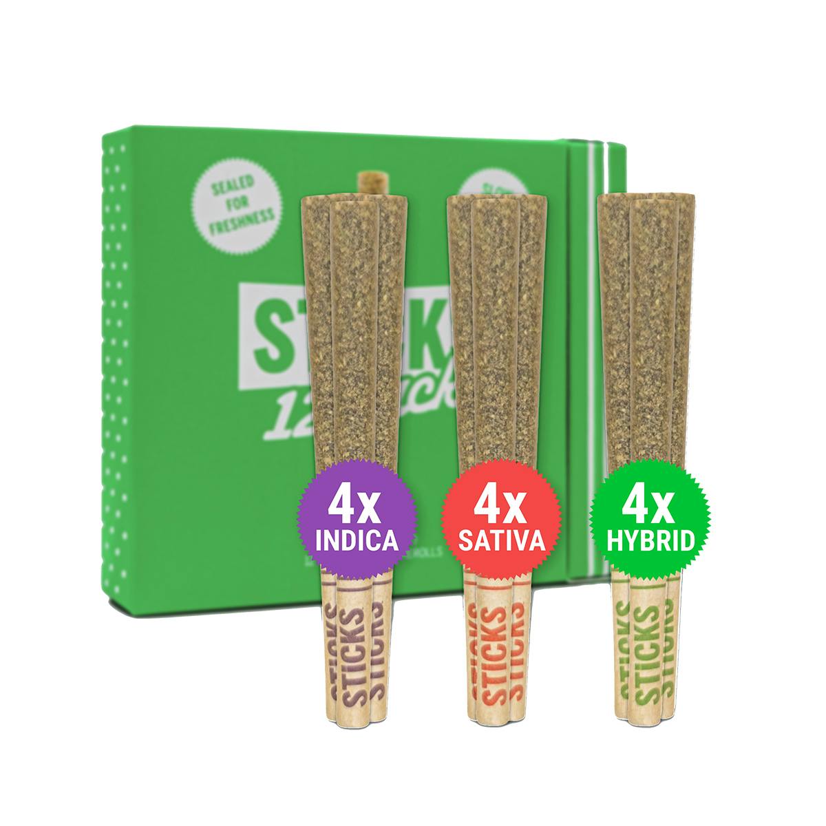STICKS | Variety Pre-Roll Pack x 12