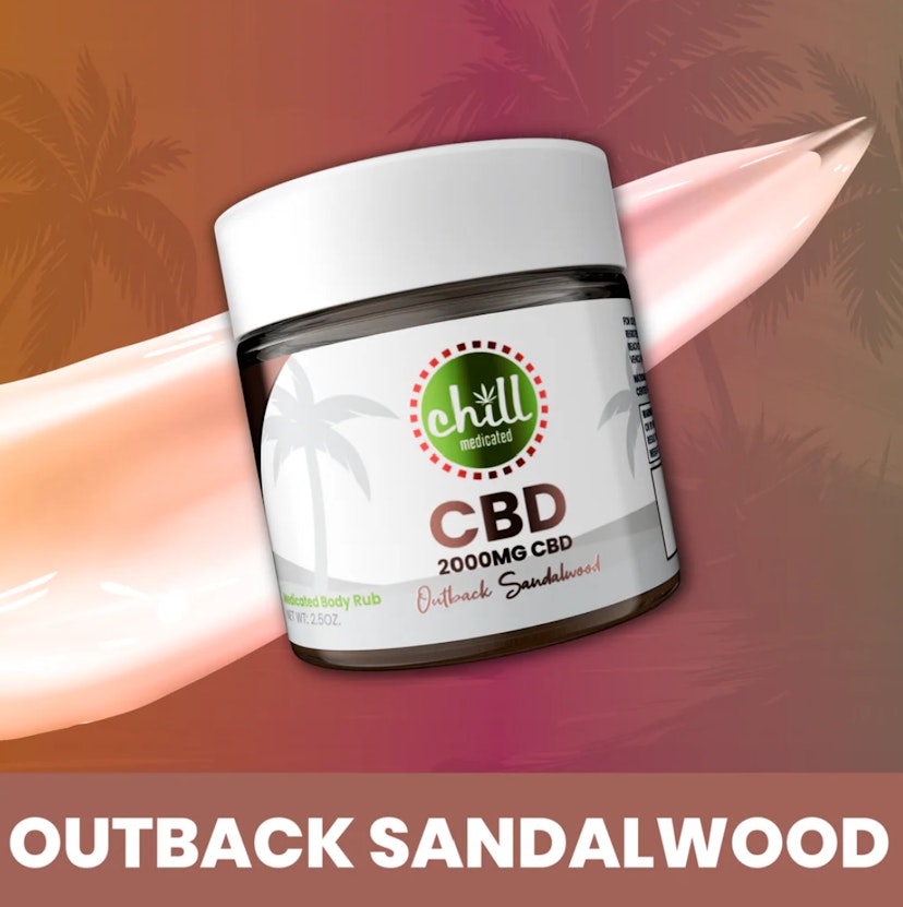 Chill Medicated | 2000mg CBD Topical Body Rub | Outback Sandalwood