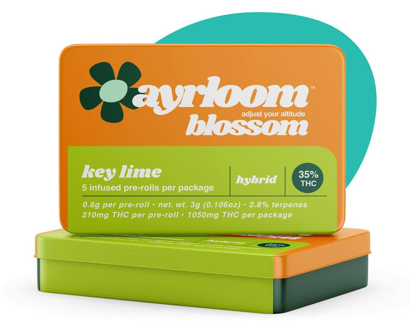 Key Lime | 5pk Pre rolls 35% | Hybrid | Ayrloom