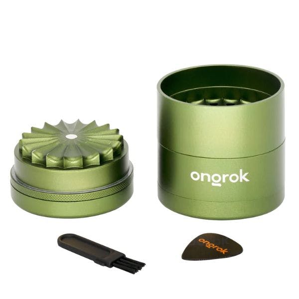 Ongrok | 5pc Flower Tooth Grinder w/ Storage - Green #001gn