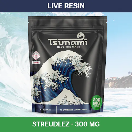 Tsunami | Streudlez Live Resin Gummies | 300mg (10pk)-1