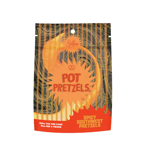 Sublime Edibles Spicy Southwest Pretzels | 100mg-10pk-1