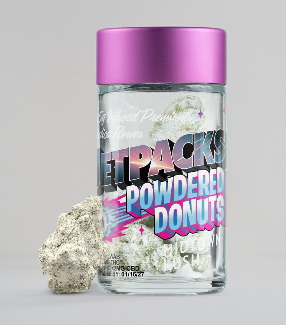 Midtown Kush Powdered Donuts | Infused Flower | Indica| Jetpacks