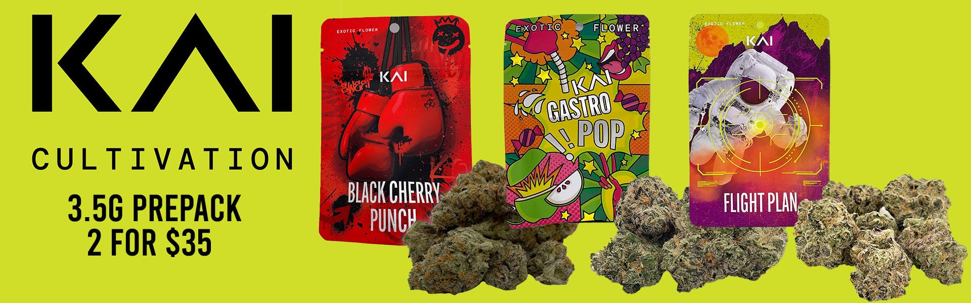 Kai 3.5g Prepacks 2/$35