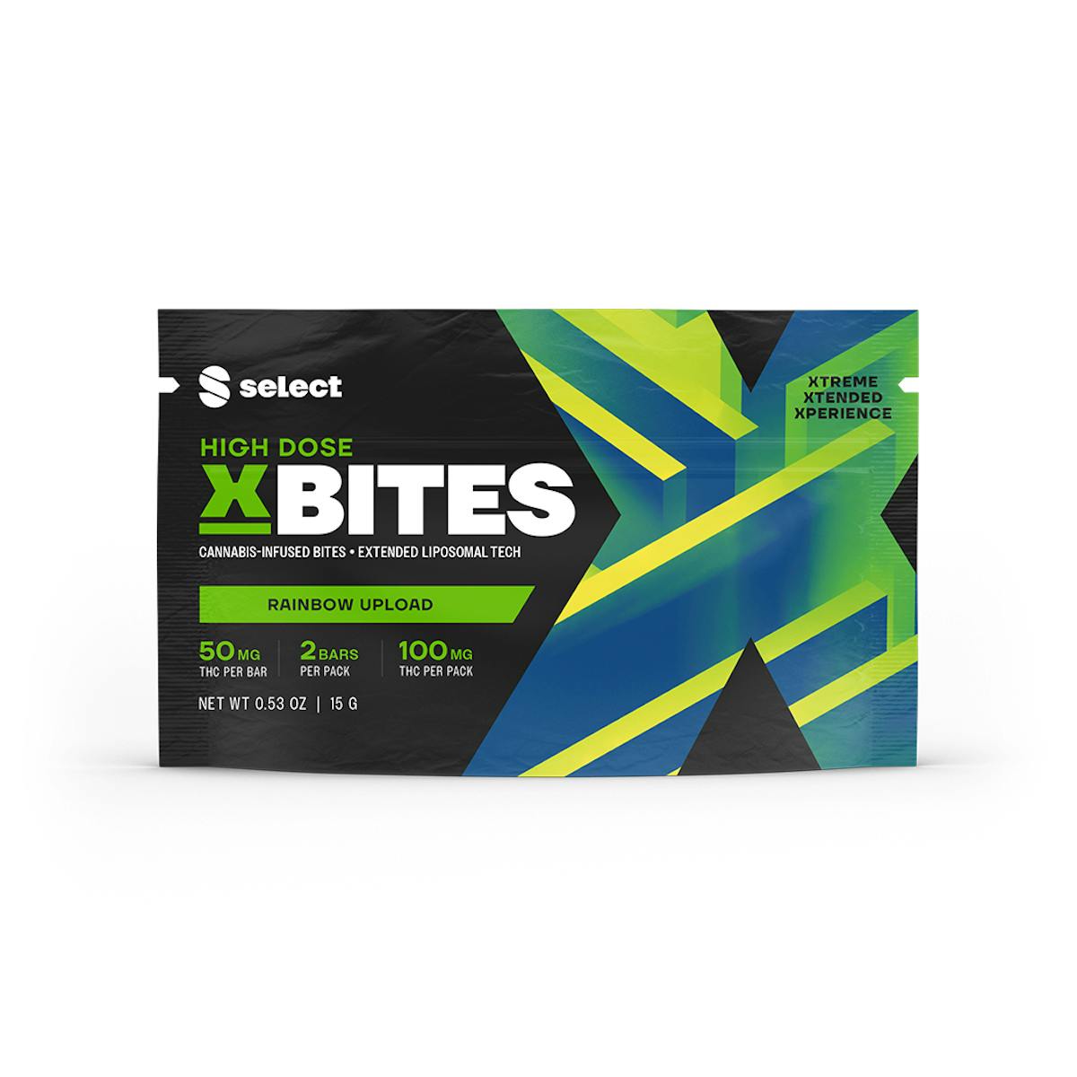 Image of Rainbow Upload High Dose XBites | 100mg Gummies (50mg/2count)