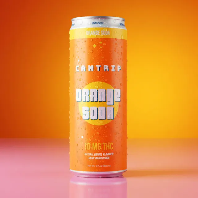 Cantrip Seltzer Orange Soda 10mg/12oz (hybrid, drinks, 1.4g)