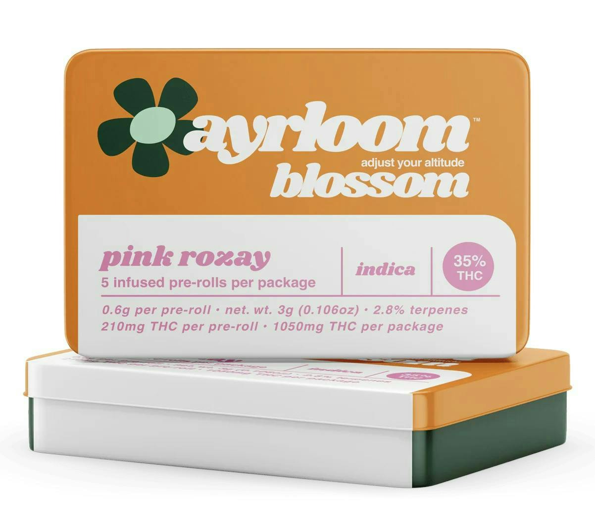 Ayrloom | Pink Rozay Infused Pre-Roll | 5 Pack | 3g-1