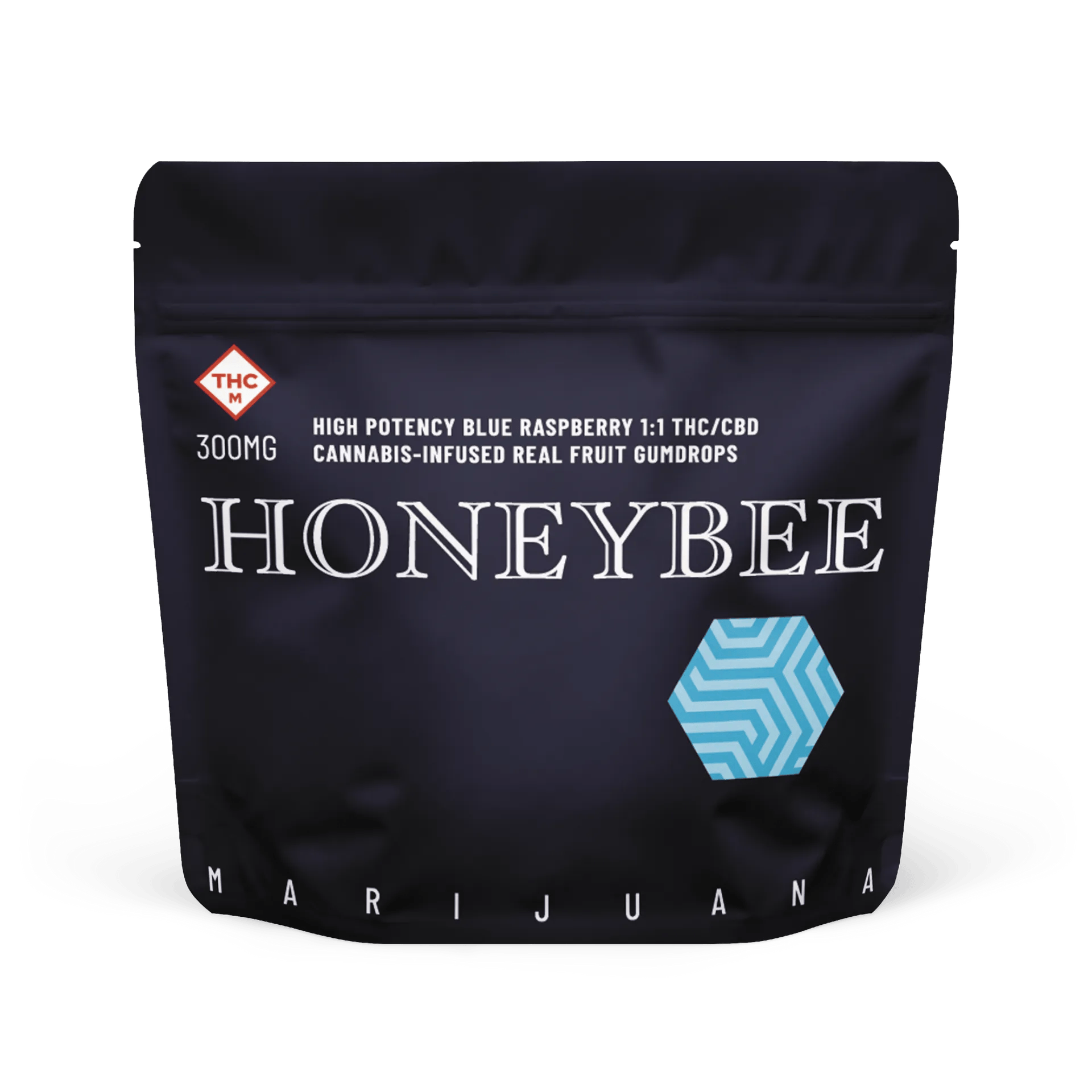 Honeybee | Gummies | Blue Raspberry 1:1 High Dose 300mg | Flora