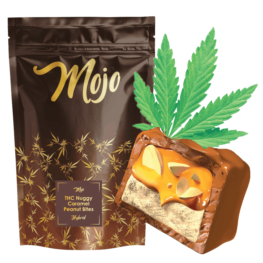 Mojo Nuggy Caramel Peanut Bites 200mg Rec - Exclusive Cannabis