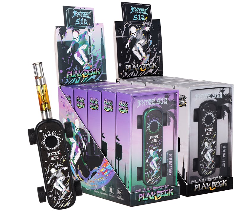 Extre Extre | Play Deck Skateboard 510 Vape Battery | Assorted Colors