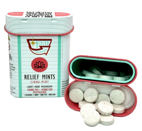 Relief Mints | Senior Moments | Cinna-Mint | 20 ct | THC/CBD 1:1 | 100mg
