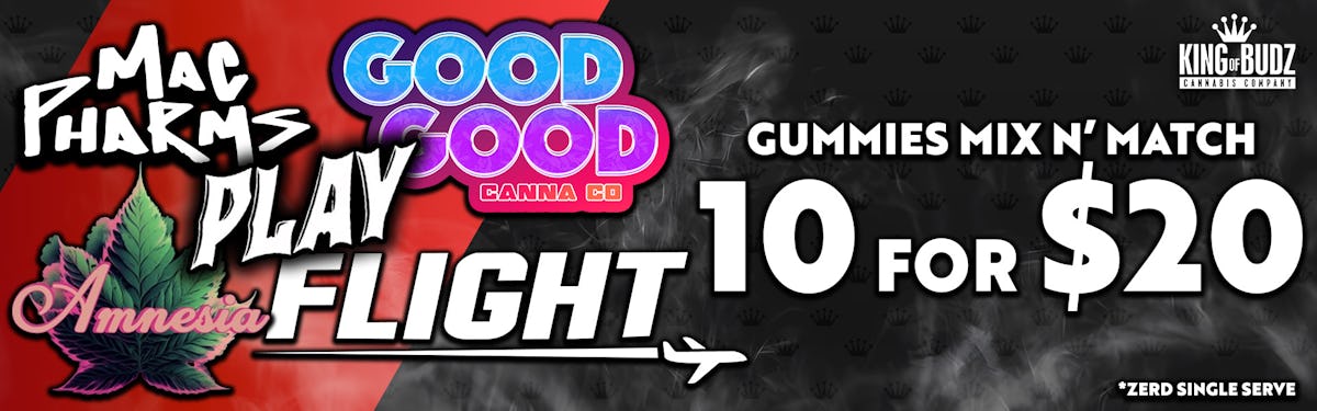 Play + Good Good + Mac Pharms + Amnesia Zerds Single Serve Gummies