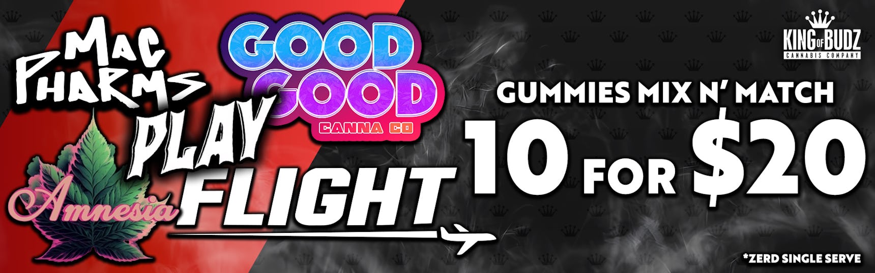 Play + Good Good + Mac Pharms + Amnesia Zerds Single Serve Gummies