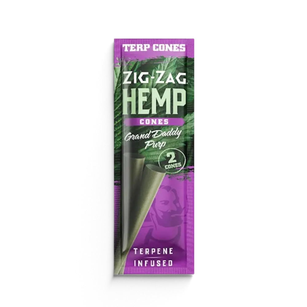 Product Zig-Zag - Terpene Infused Hemp Cones, Grand Danny Purp, 2pk