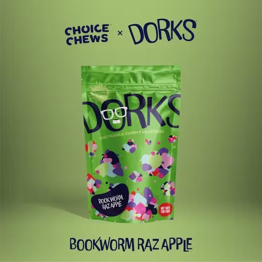 Choice Chews - 200mg Gummies Dorks - Book Worm Raz Apple (Hybrid)