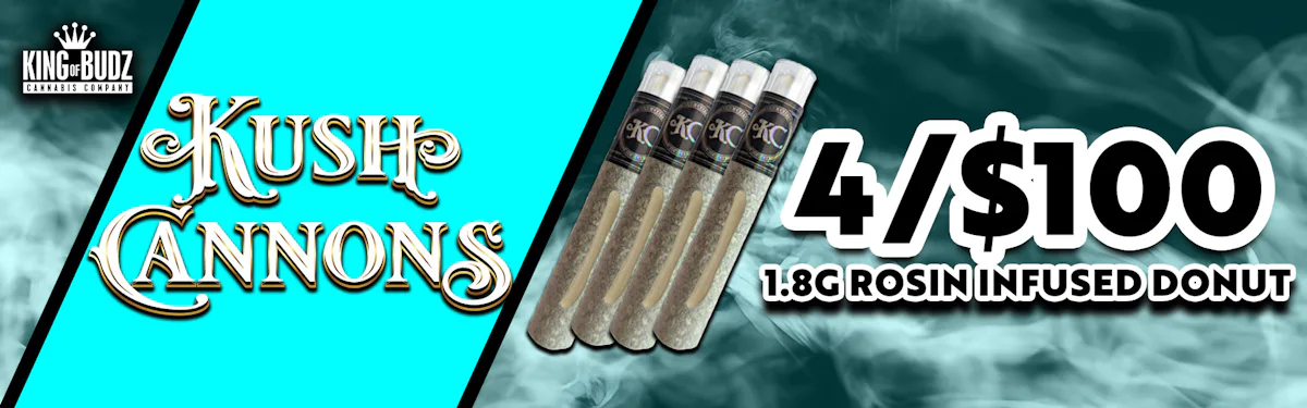 Kush Cannons - 1.8g Rosin Infused Donut - 4 for $100