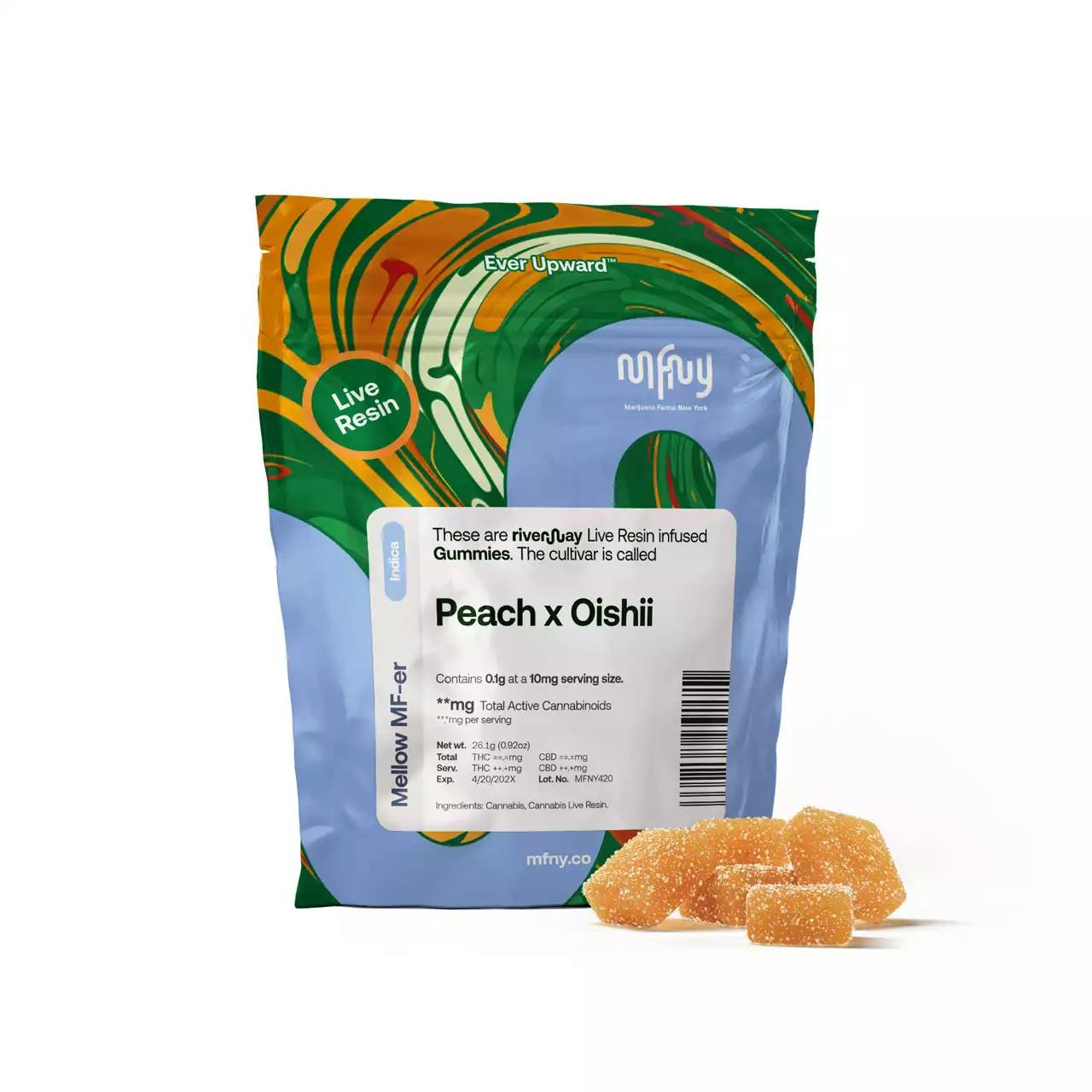 Peach x Oishii Live Resin Gummies | 10 pk-1