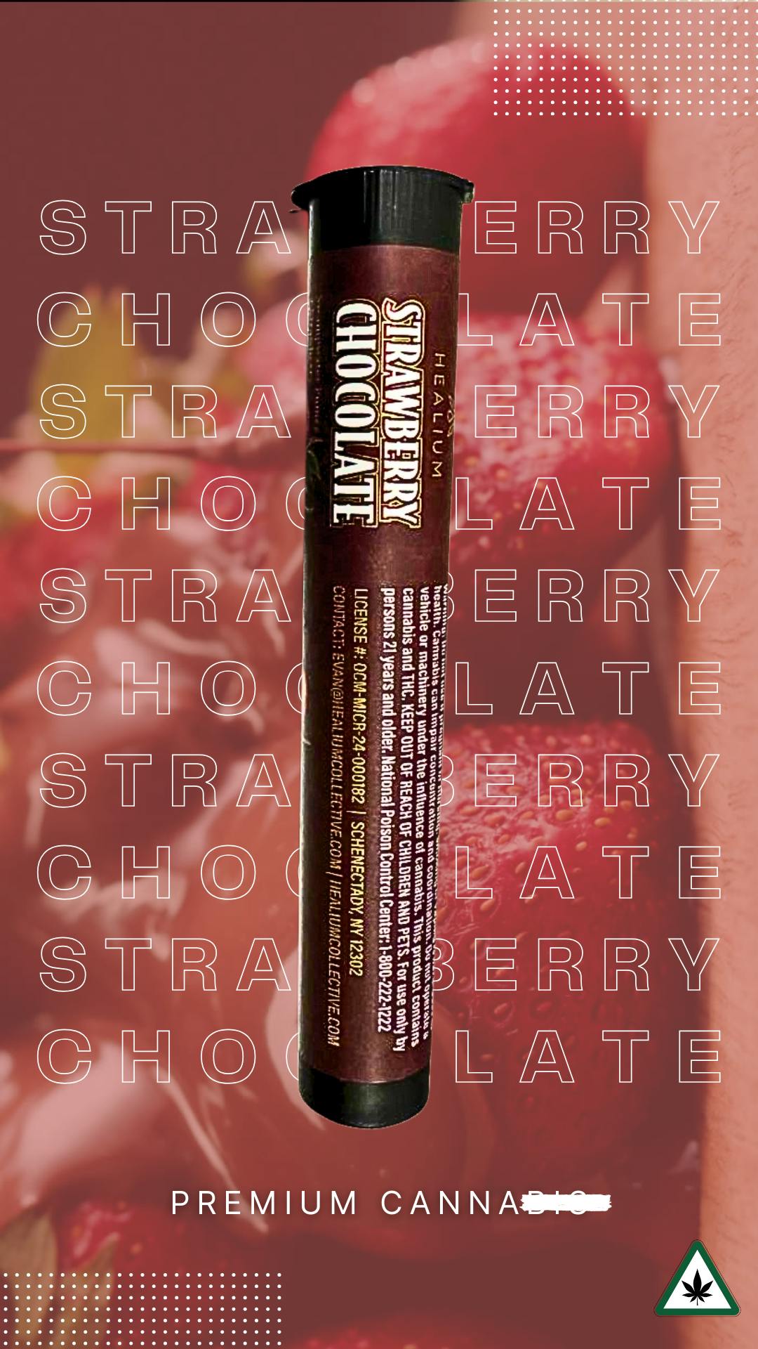 Product Healium - Strawberry Chocolate - 1g - Preroll