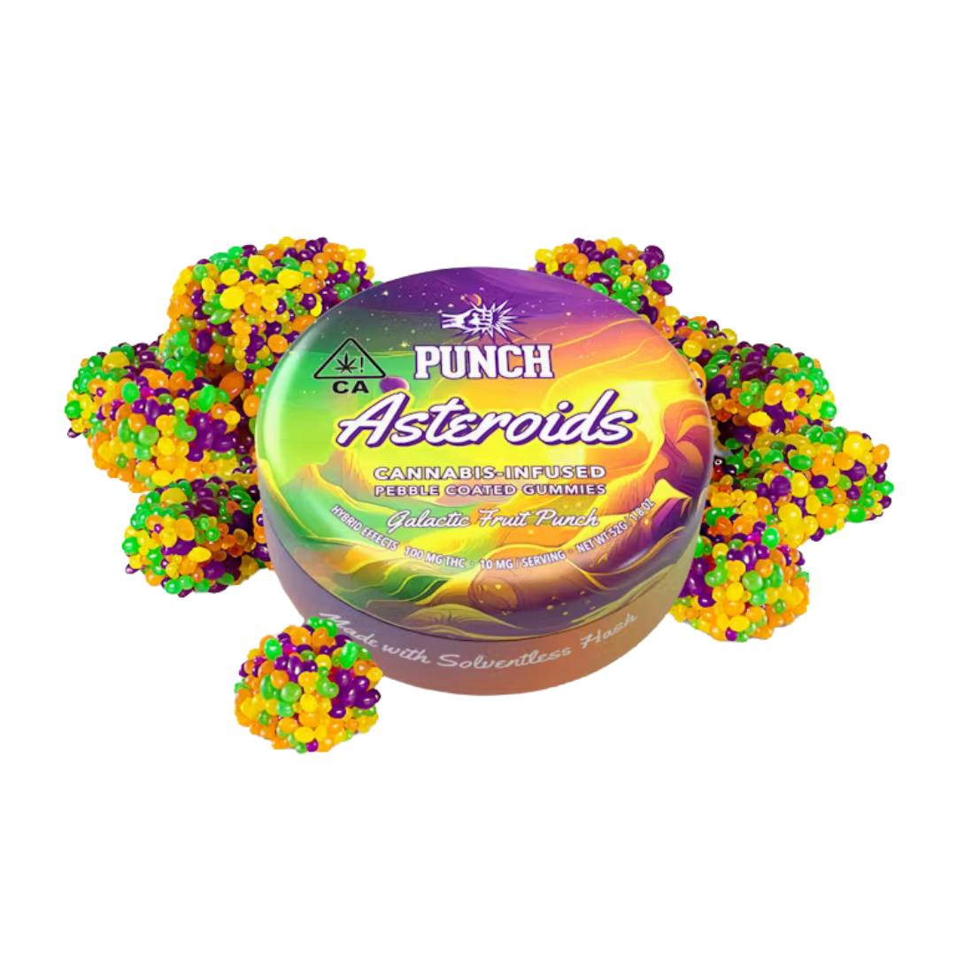 GALACTIC FRUIT PUNCH SOLVENTLESS PEBBLE COATED GUMMY ASTEROIDS
