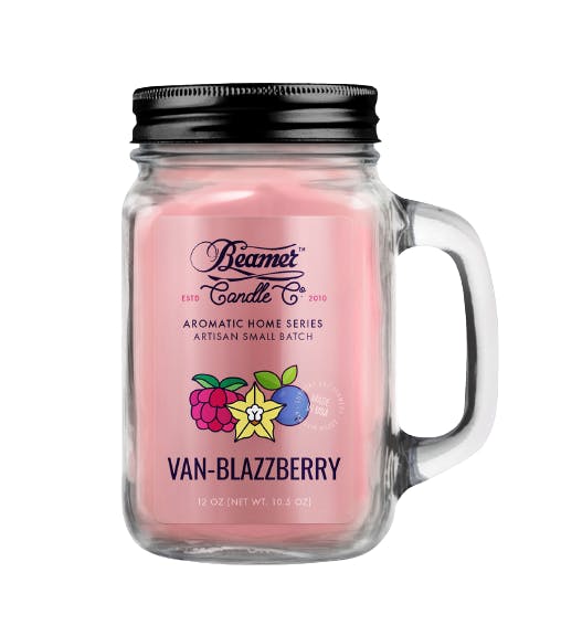 Beamer Candle Co | 12oz Glass Mason Jar Candle - Van-Blazzberry