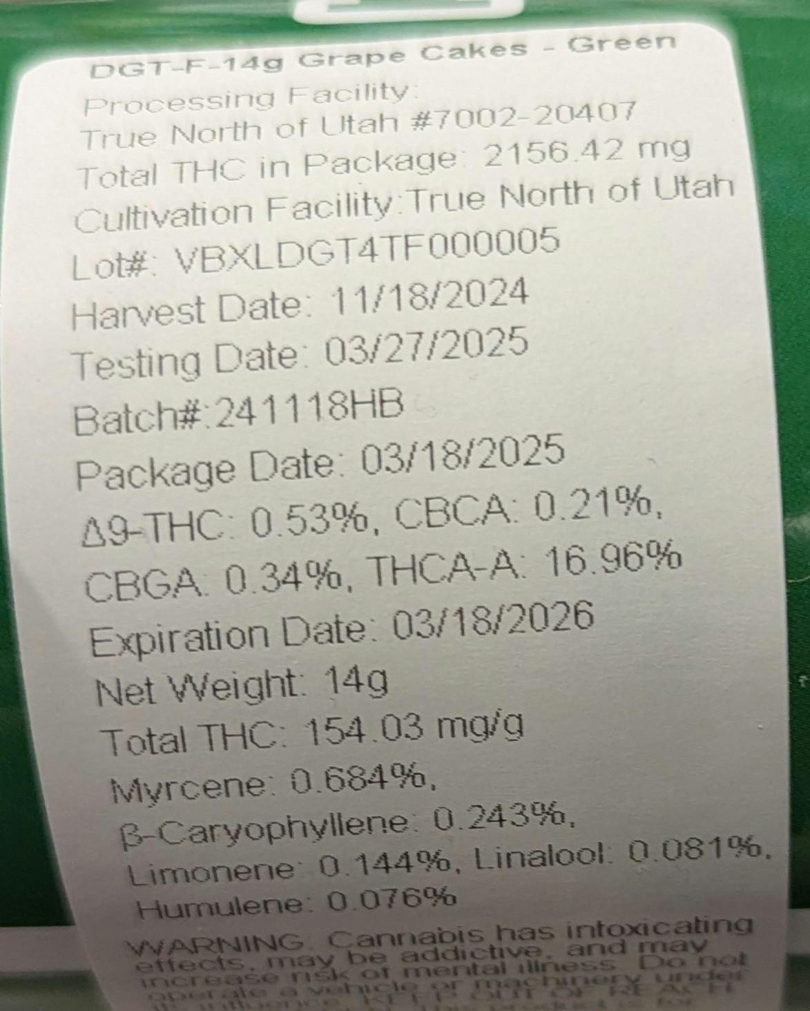 Grape Cakes Whole Flower