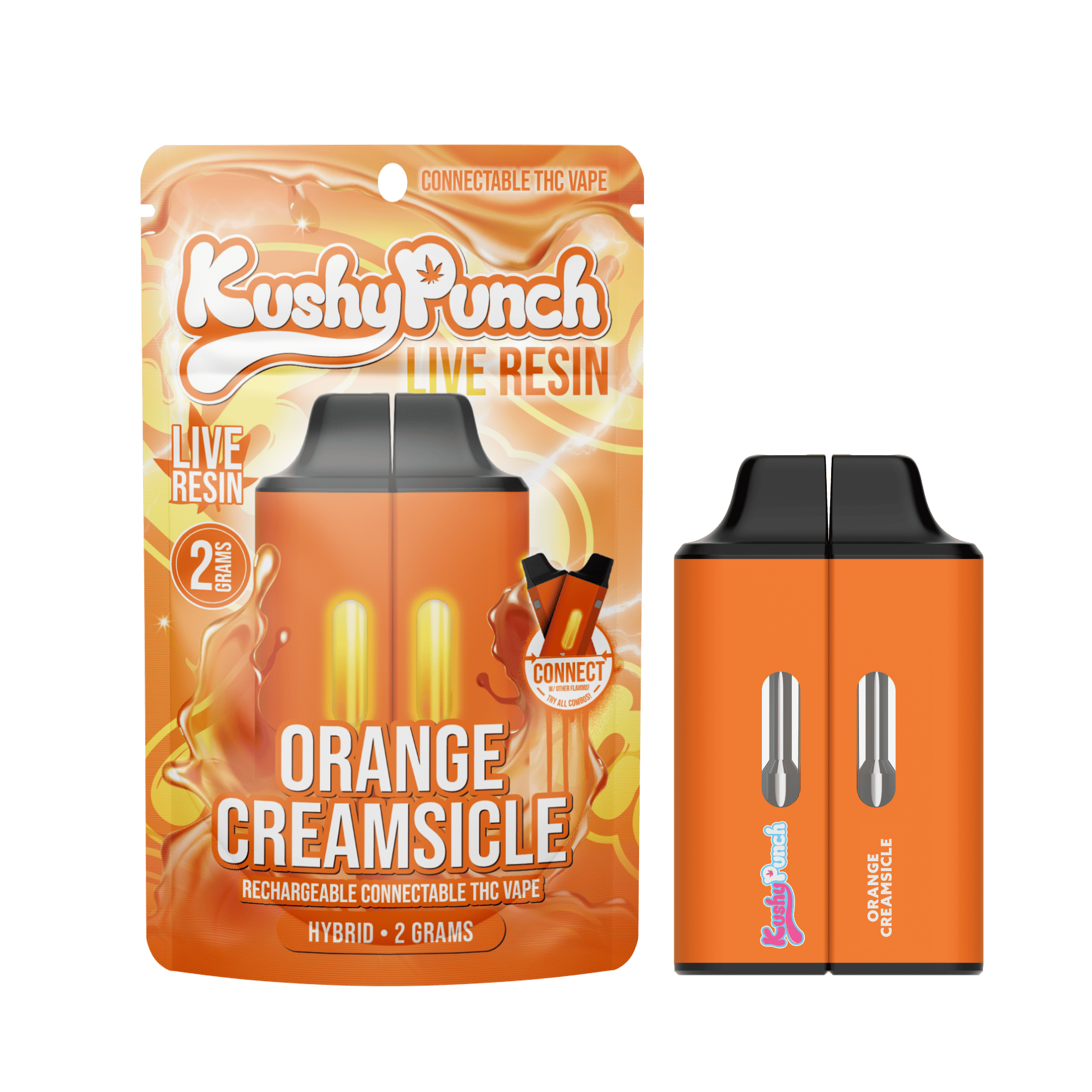 Kushy Punch Live Resin Disposable Click Orange Creamsicle