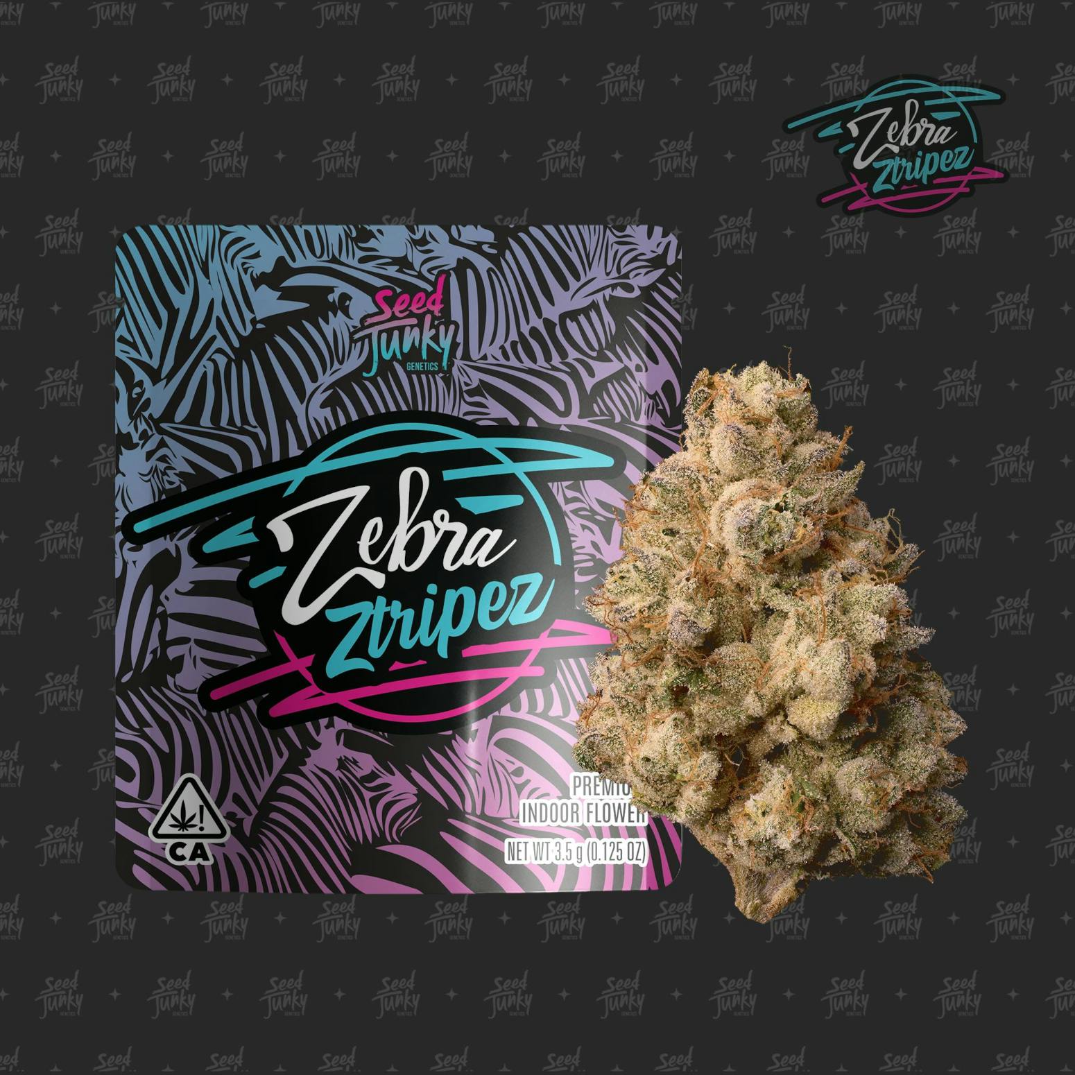 Product: Seed Junky | Pre-Packed - 3.5g - Zebra Ztripes