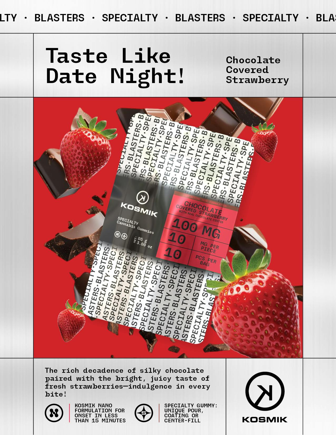 Chocolate Covered Strawberry (H) - 100mg