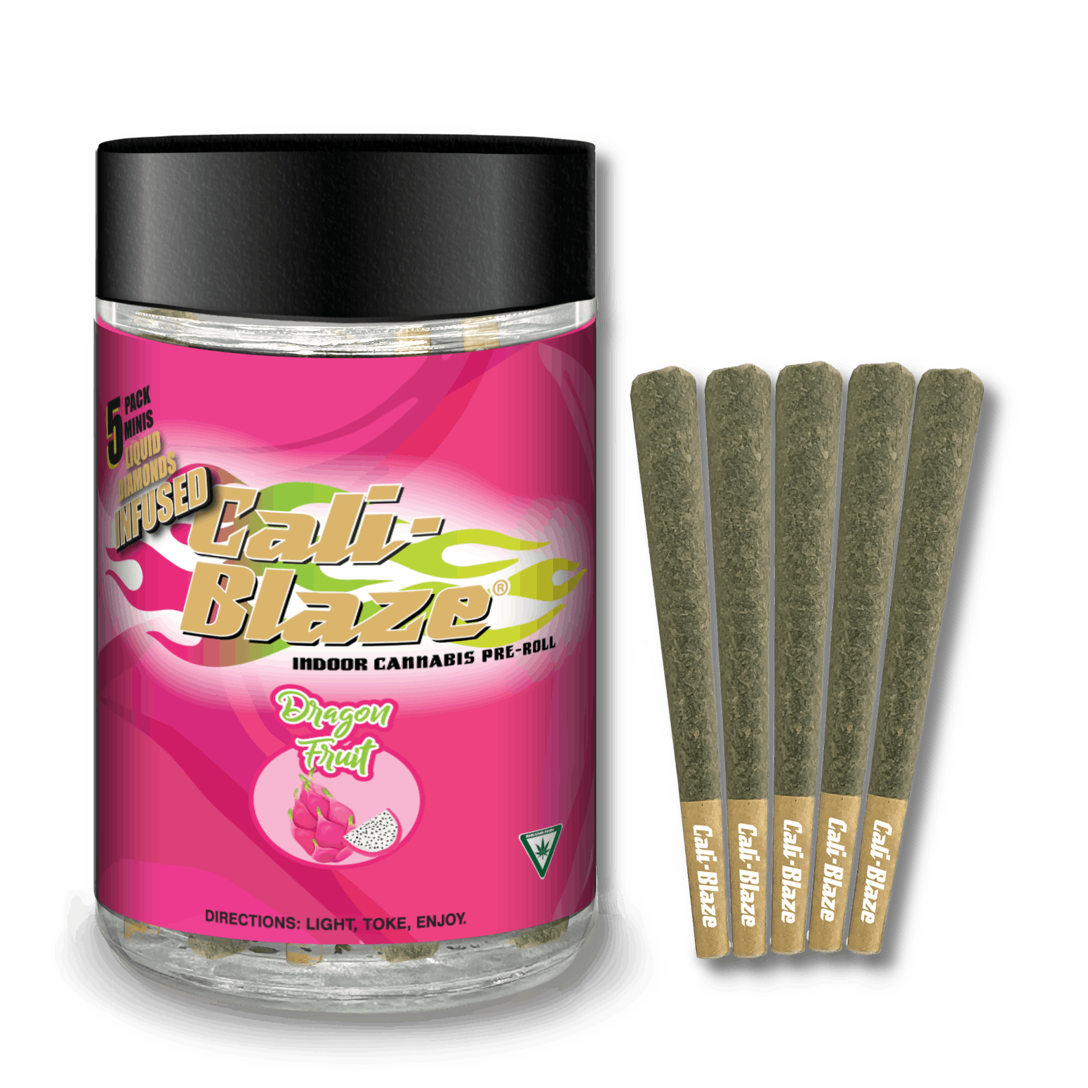 Cali-Blaze | Infused Pre-Roll 5-Pack - 3.5g - Dragon Fruit
