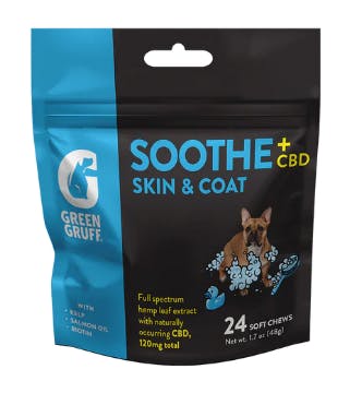 Edibles | Green Gruff | Soothe + CBD | Skin & Coat | 24ct