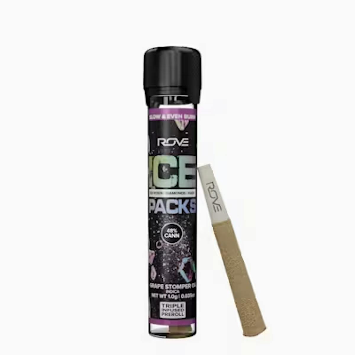 Image of Rove – ICE PACK -Grape Stomper – Rosin, Diamond, & Hash Infused Preroll