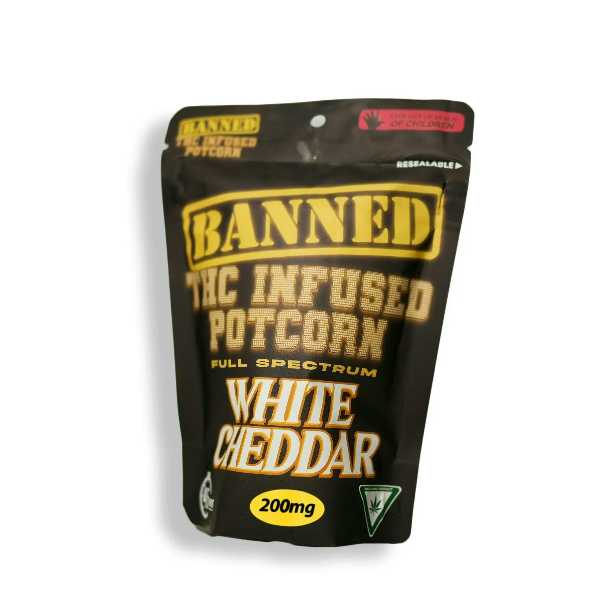 Banned - 200mg Potcorn - White Cheddar