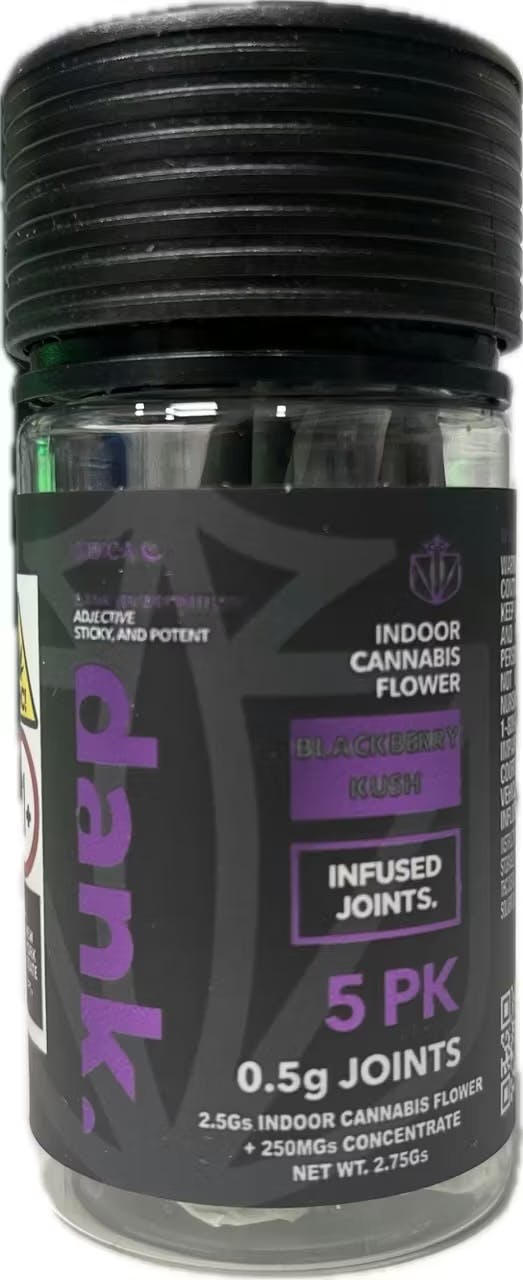 Dank. By Definition | Infused Blackberry Kush | Pre roll 5pk | 2.75g