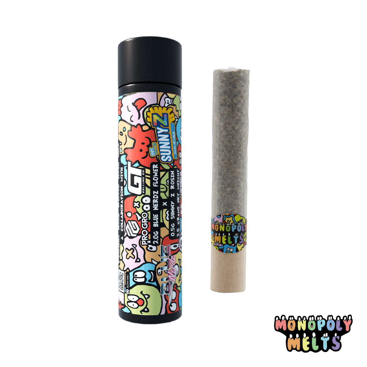 Monopoly Melts - 2.5g Hash Rosin Infused Donut - Blue Nerdz x Sunny Z