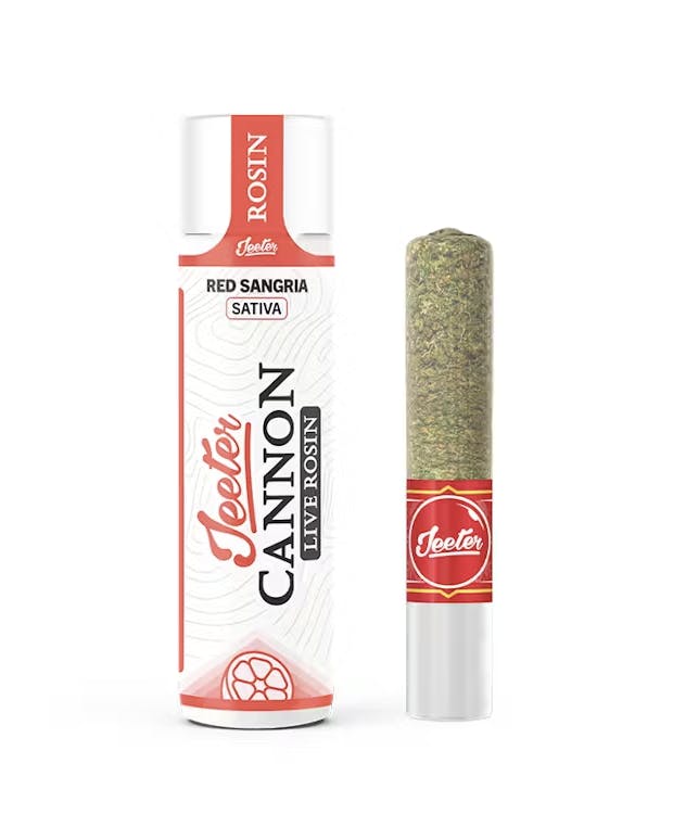 Product: Jeeter | Live Rosin Baby Cannon Infused Pre-Roll - 1.3g - Red Sangria