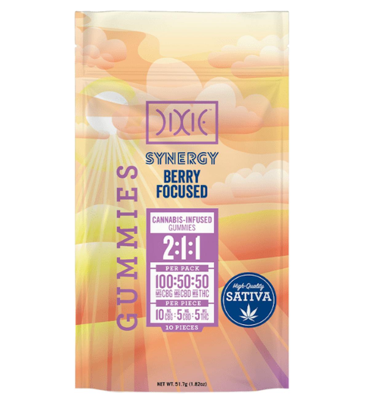 Photo of Dixie – Gummies – Synergy Berry Focused (2:1:1) 50mg