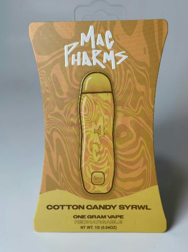 Mac Oils - Cotton Candy Syrwl - 1g Disposable