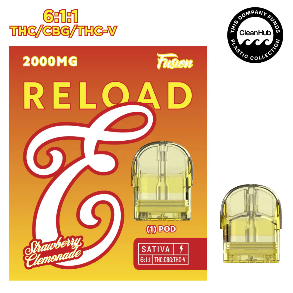 Product RELOAD - 2g FUSION - Strawberry Clemonade (6:1:1 THC/CBG/THC-V)