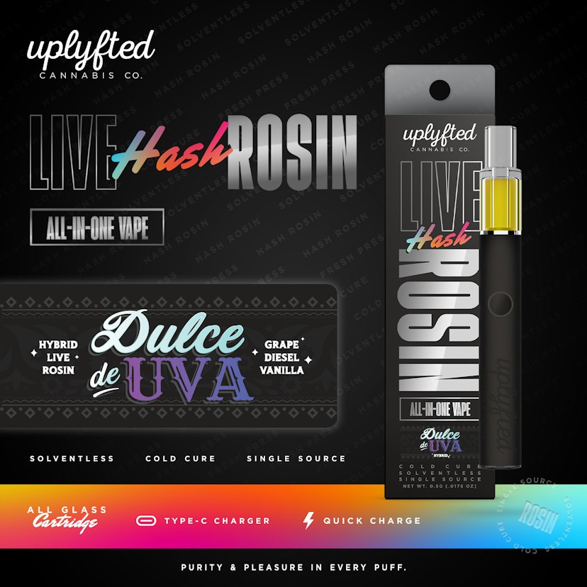 Uplyfted Live Rosin Disposable | Dulce De Uva