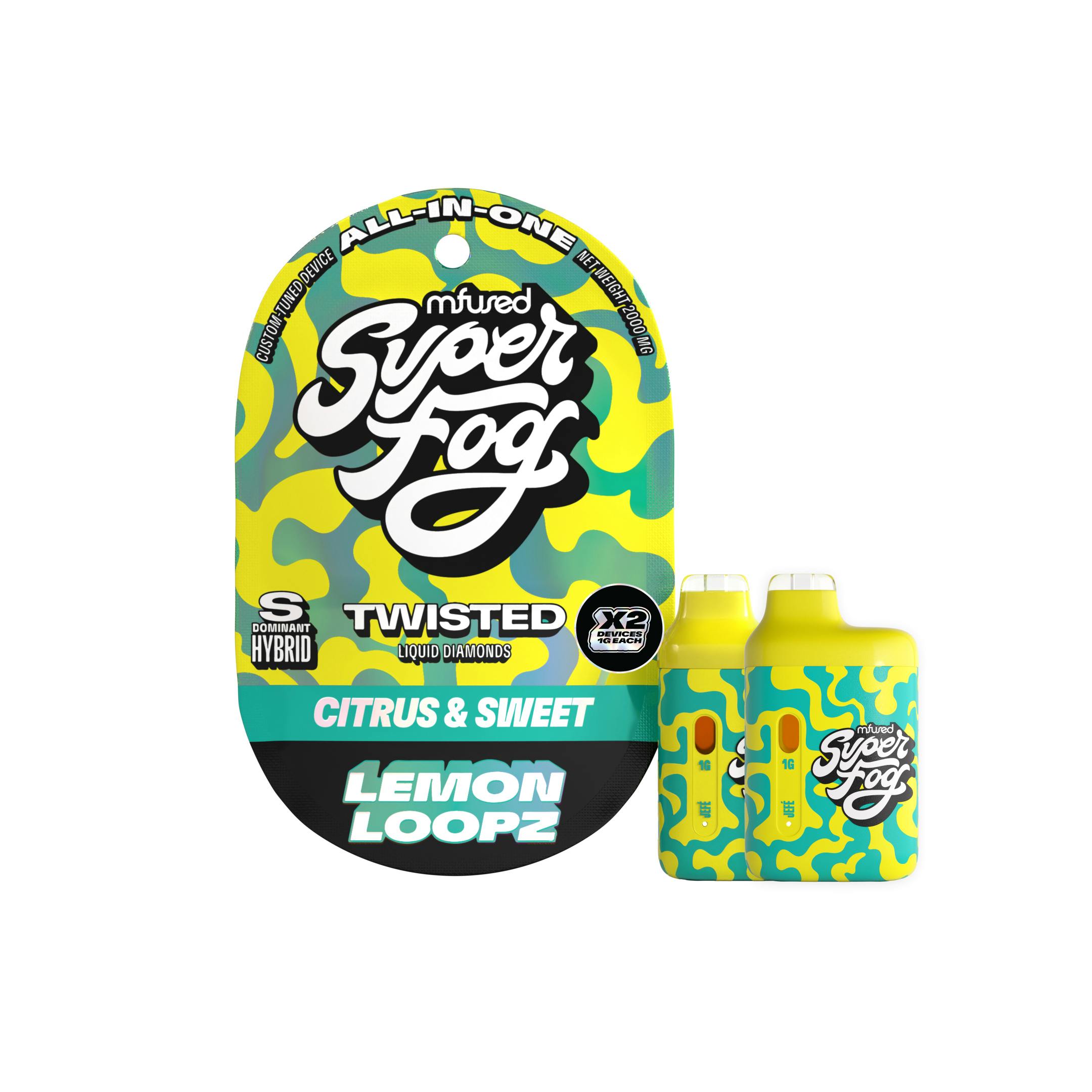 Mfused | Twisted Jefe 1g Vape 2pk | Lemon Loopz