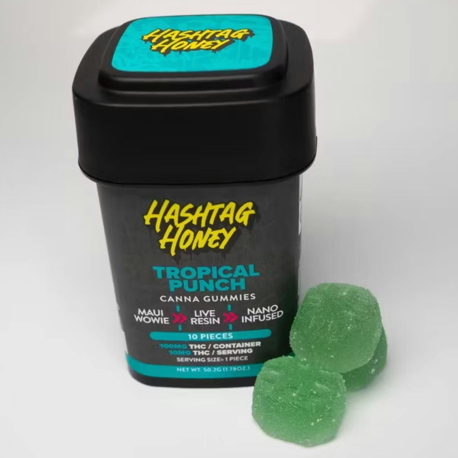 Hashtag Honey - Tropical Punch Live Resin Gummies - 100mg 10pk