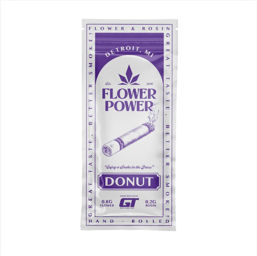 Flower Power 1g Hand Rolled Donut Clown OG x Mega