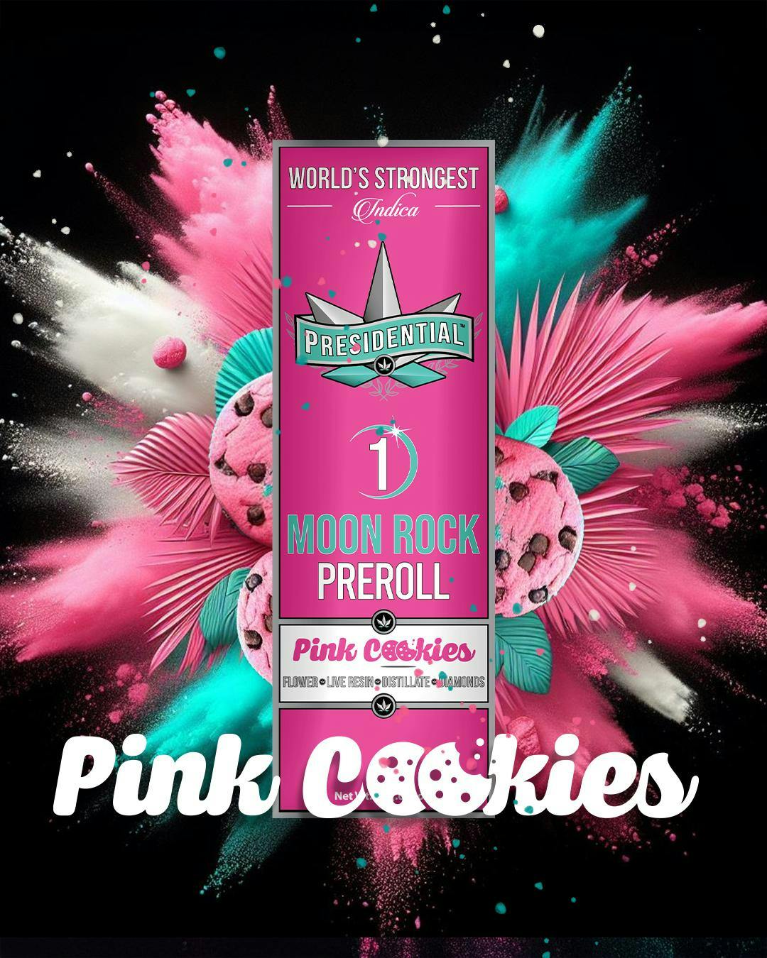 Presidential - 1g Moon Rock Infused Preroll - Pink Cookies